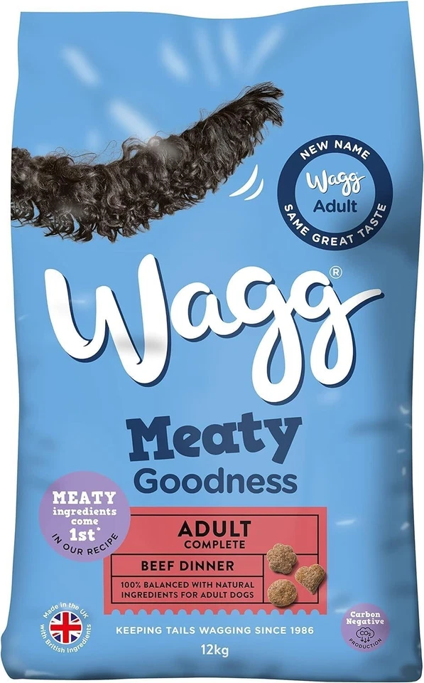 Wagg Meaty Goodness Complete Dry Adult Dog Food Beef Dinner 12kg FRee Shipping A - Image 2 of 4