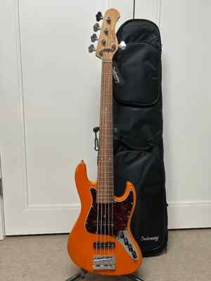 Sadowsky MetroExpress Vintage J/J 5 String Bass w/Morado board Candy Apple Orang