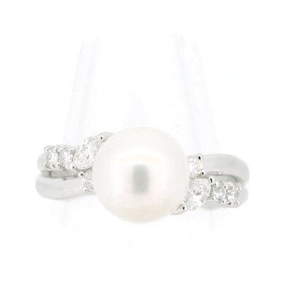 Tasaki Pearl Diamond Ring 9.0mm 0.33ct Pearl US Size 6.75 PT900 