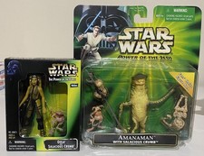 Lot 2 Star Wars POTJ Amanaman W Salacious Crumb & POTF Oola W  Crumb Mail Away