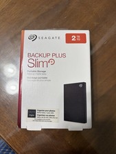 Seagate STHN2000400 Backup Plus Slim USB 3.0 2TB External Hard Drive - Black