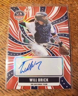 2026 Prizm Stars and Stripes Will Brick Red RC Auto /99 #NTS-WB 18U USA