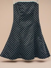 NWT Vintage Y2K Jessica McClintock Gunne Sax Strapless Polka Dot Dress Size 9/10