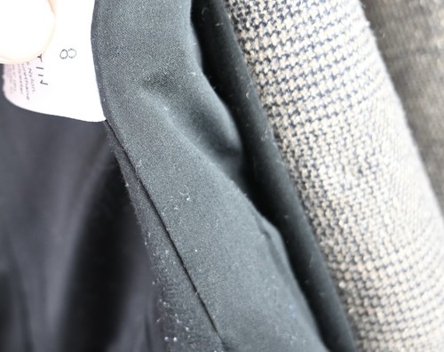 Matin wool blend double breasted check blazer in grey size UK8 - Picture 11 of 15