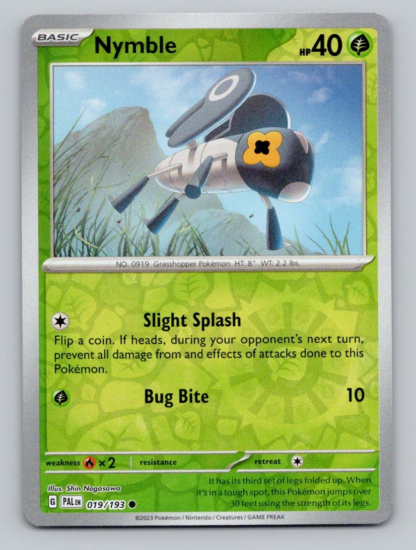 Nymble 019/193 Common Paldea Evolved Pokemon Reverse Holo Near Mint