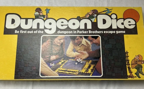 Vintage 1977 Dungeon Dice Board Game Parker Brothers Escape Complete in Box