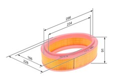 LUFTFILTER FÜR RENAULT KANGOO (KC0/1 ) - BOSCH 1 457 433 311