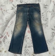 Vintage 70s Levis Orange Tab Jeans Bootcut Faded Made in USA Talon Zip 39x28