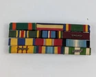 Vintage US Military Vietnam Era 12 Ribbon Bar Service Medal Rack with Stars