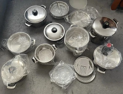 🔥🎀Kochtopfset 13tlg Edelstahl mit Dampfgarzubehör Set Centra und AMC - Bild 1 von 4