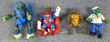 LOT OF 4 TMNT Super Mike Sailor Action Figure Ninja Turtles 1991 Mirage Vintage
