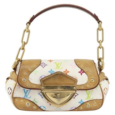LOUIS VUITTON Monogram Multicolor Marilyn Shoulder Bag White