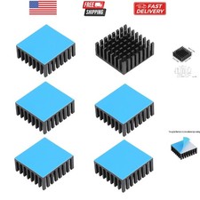 6pcs Small Aluminum Heatsink 25x25x10mm / 0.98x0.98x0.39inch Heat Sink Cooler...