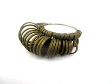 Antique Brass US Standard Jewelers Thin Band Ring Sizer