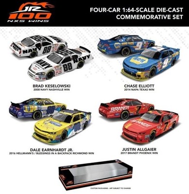 Chase Elliott Dale Earnhardt Jr JRM 100 NXS WINS 1/64 Action
