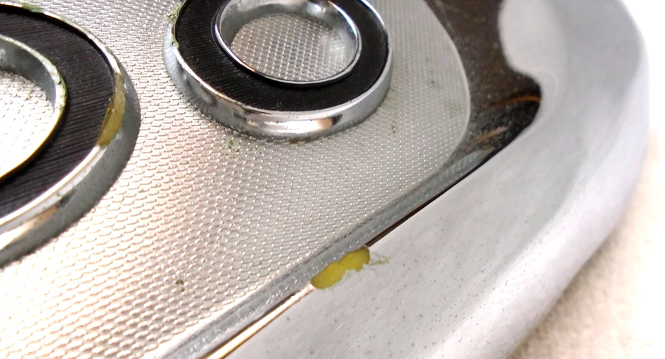 Uaed 1972 Suzuki T500 destro destro tanque de óleo emblema tampa cromada T-500 Titan T500J - Imagem 4 de 4