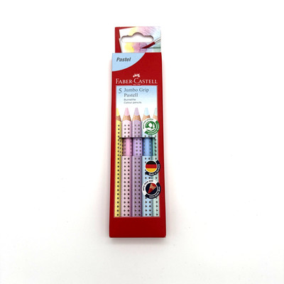 Faber-Castell 5 Jumbo Pastell Buntstifte Set Grip,dreikant