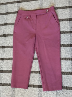 Veronica Beard Renzo Pants Crop 16 Pink Rose Wine Business Slacks Dress Straight