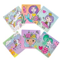 Houten Puzzel (Prinses Eenhoorn Of Zeemeermin) Toy Neu