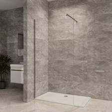 Walk in Shower Screen Panel 8mm NANO Easy Clean Glass Shower Cubicle With Tray