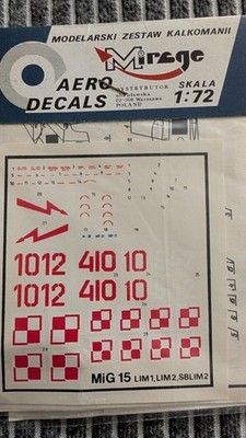 MiG-15 Polish AF  1/72 decals