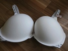 NWT Victoria's Secret bombshell add 2 cups T-Shirt padded bra White 36DD push up