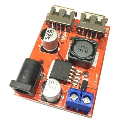Dual USB 9V/12V/24V/36V Zu 5V 3A DC-DC Auto Ladegerät Netzteil Modul Solar