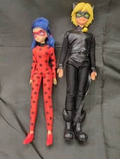 Cat noir & Miraculous Ladybug Fashion Doll Zag Heroez Playmates Figures Only