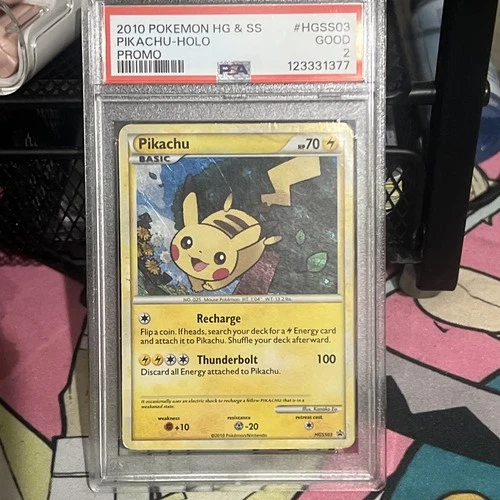 Pokemon Heart Gold & Soul Silver Pikachu Black Star Promo Holo HGSS03 PSA 2 ⚡️💥