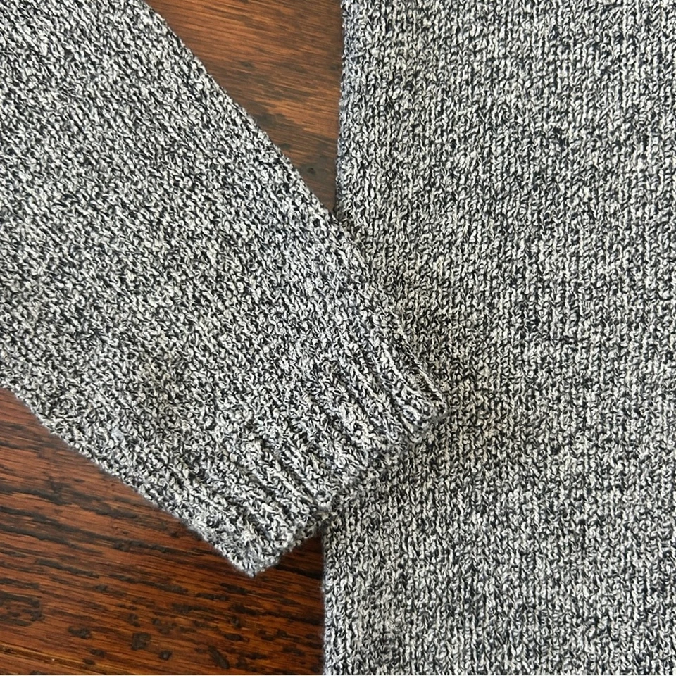 Massimo Dutti Cotton Blend Long Sleeve Knit Sweater Midi Dress in Grey Sz Small - Image 2 of 4