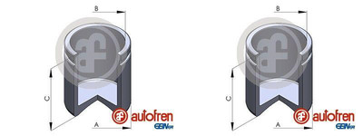 2X AUTOFREN 51mm KOLBEN BREMSSATTEL HINTEN passend für FIAT DUCATO MERCEDES SPRI