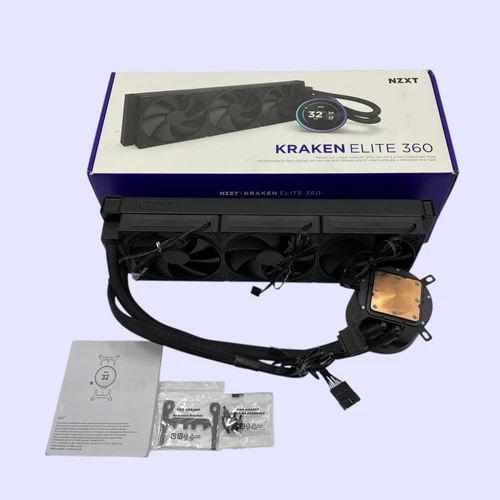 NZXT Kraken Elite 360 AIO CPU Liquid Cooler Turbine Pump RL-KN36E-B2 #MP4222 AR