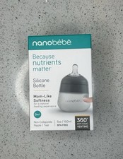Nanobebe Silicone Baby Bottle BPA Free Anti Colic Venting 360 Degree 5oz NEW