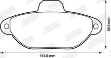 JURID Bremsbeläge Satz Vorne für FIAT Seicento / 600 Schrägheck (187) 571749J