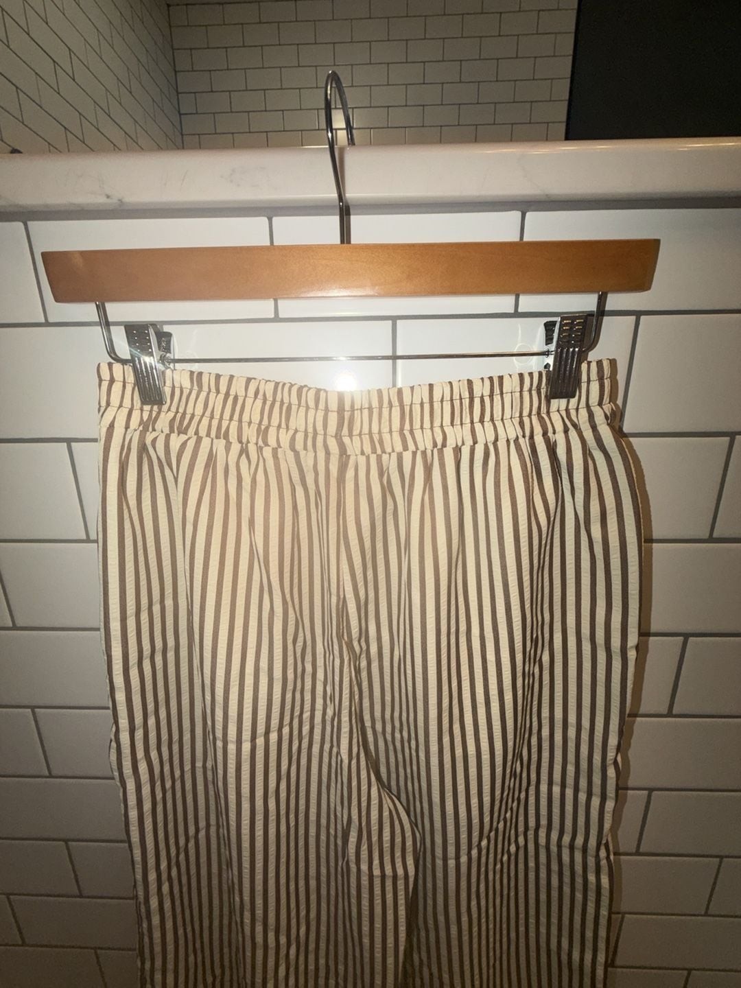 Striped Wide-Leg Pants - Brown/Combo, photo 7
