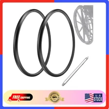(1 Pair) Wheelchair Rear Wheel Replacement Tire, Wheelchair Tire, 24 X 1 Unive