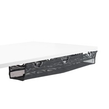 VIVO Under Desk Mesh Cable Management with Power Strip Holder