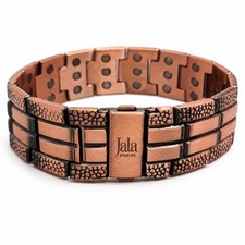 Pure Copper Magnetic Bracelet 42 Magnets 22.5 mm Wide Adjustable Butterfly Clas