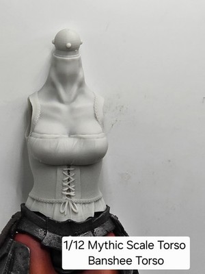 3d Printed BANSHEE TORSO  2.0 Head For Mythic Legions 1/12 Scale 