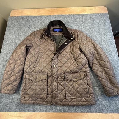 Giles & Jasper Men's Quilted Brown Jacket XL #H