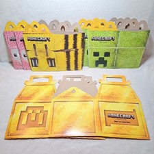 McDonald's Minecraft Boxes Adult Happy Meal Empty Creeper Bee Sheep 2025 USA Lot