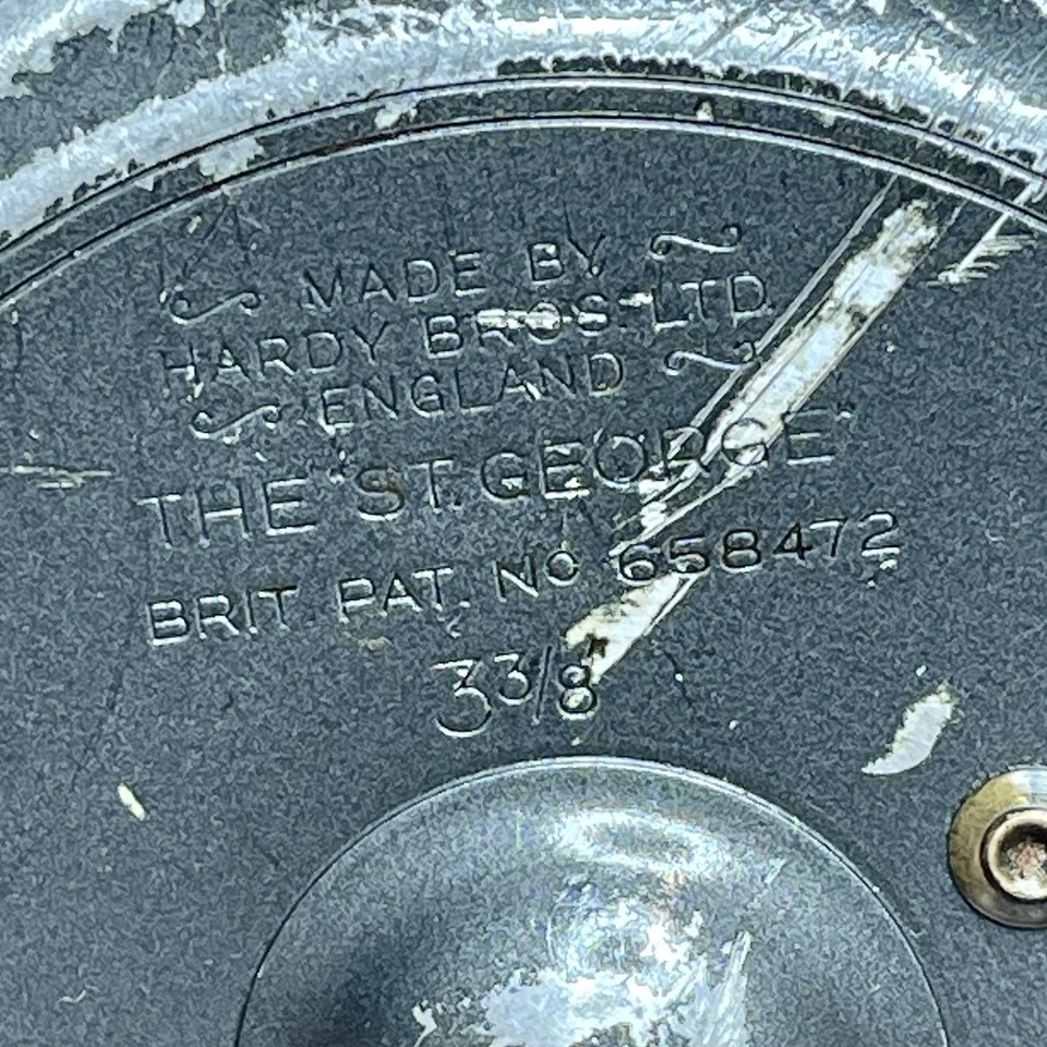 Carrete de pesca vintage Hardy Brothers Bros The St George Fly 3-3/8 Alnwick Inglaterra Foto 2 de 4