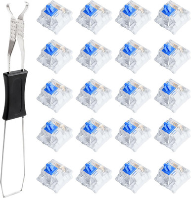 Blaue mechanische Tastatur Switches 40er Set für Gaming Büro DIY mit Staubschutz