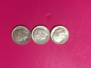 Lot Of 3 Roosevelt Dimes   1947
