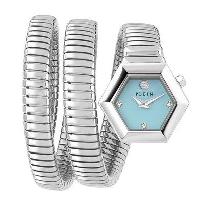 Philipp Plein $nake Hexagon Silber Damen Armbanduhr PWZAA0625
