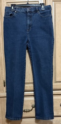 Gloria Vanderbilt Womens Jeans Sz 10 Dark Wash Amanda Straight Leg Stretch