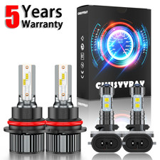 For Dodge Ram 1500 2500 3500 1999 2000 2001 LED Headlight Hi&Low Fog Light Bulbs