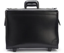 New KORCHMAR C1084 Litigator Leather Wheeled Catalog Case $555-$595