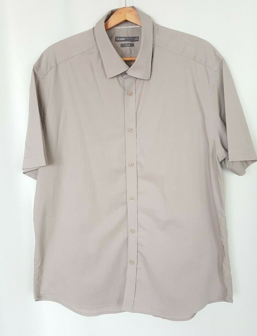 Chemise Homme JULES FITTED - Taille XL, Coton, Rouge Et Bleu, Très Bon état