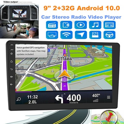 9'' 2+32G Android 10.0 Car Stereo Radio Dash Player GPS Wifi w/ Bluetooth Carplay